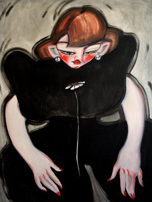 Yana Medow - Daisy XXL, Antiek en Kunst, Kunst | Schilderijen | Modern
