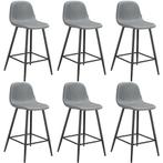 tectake Barkruk Willow met rugleuning, gestoffeerd - Set van, Verzenden