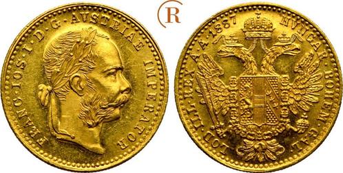 Dukat Wien goud 1887 Habsburg: Franz Joseph I, 1848-1916:, Timbres & Monnaies, Monnaies | Europe | Monnaies non-euro, Envoi