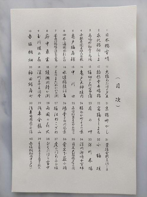40 plates of One Hundred Famous Views of Edo Masterpiece, Antiek en Kunst, Antiek | Overige Antiek