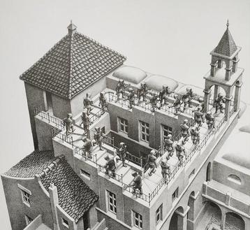 M.C. Escher (1898-1972), (after) - Ascending and Descending