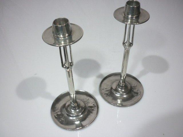 Art nouveau Urania Friedrich Adler - Kandelaar (2) -, Antiek en Kunst, Kunst | Designobjecten