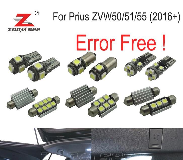 Kit 14 Ampoules Led Intérieur Pour Toyota Prius Zvw50 Zvw51, Auto-onderdelen, Verlichting, Verzenden