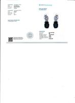 Oorbellen - 14 karaat Witgoud - 2.26ct. tw. Saffier -, Handtassen en Accessoires, Oorbellen, Nieuw