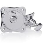 WC slot draaiknop vrij-bezet glanzend nikkel - retro jare..., Doe-het-zelf en Bouw, Ophalen of Verzenden, Nieuw, Koper of Messing