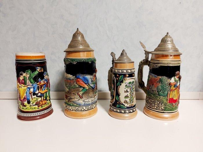 Bierpul (4) - Keramiek, Porselein - Duitse bierpullen, Antiek en Kunst, Antiek | Glaswerk en Kristal