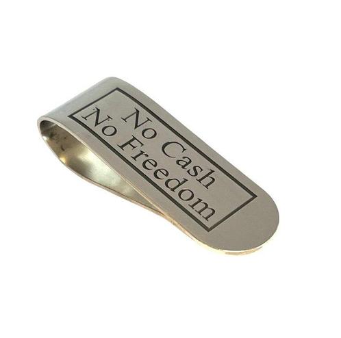 Other brand - No Cash No Freedom Geldclip - Geldclip, Antiek en Kunst, Antiek | Zilver en Goud