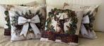 Kerstkussens voor decoratie met rendier, kerstkrans met, Nieuw