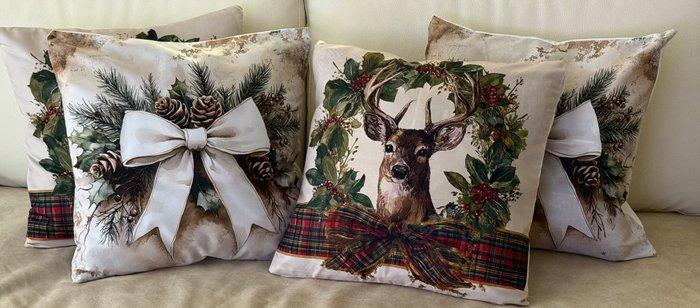 Kerstkussens voor decoratie met rendier, kerstkrans met, Diversen, Kerst