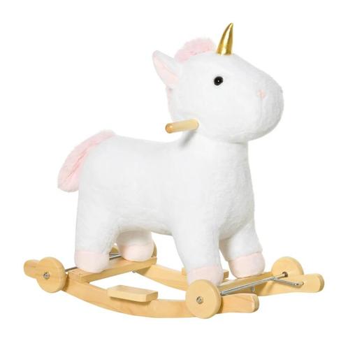 TRUUSK 2-IN-1 Hobbelpaard Met Wielen Pluche Schommeldier Bab, Kinderen en Baby's, Speelgoed | Buiten | Speelhuisjes, Verzenden