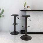 vidaXL Tabourets de bar lot de 2 Noir Velours, Verzenden, Neuf