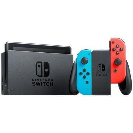 Nintendo Switch Console Set Blauw / Rood V2 (Nette Staat..., Games en Spelcomputers, Spelcomputers | Nintendo Switch, Zo goed als nieuw