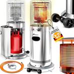 Terrasverwarmer gas - 11 kW - met wieltjes - Zilver - TRESKO, Verzenden, Nieuw