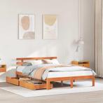 vidaXL Bedframe met lades massief grenenhout wasbruin, Verzenden, Nieuw
