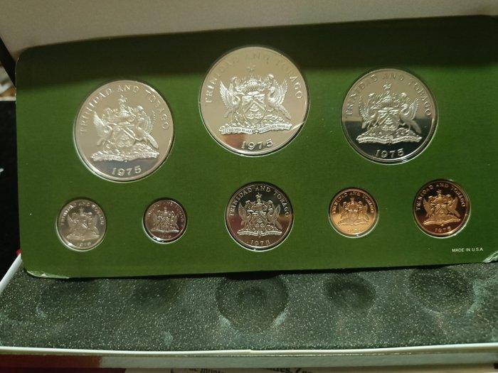 Trinidad en Tobago. Set 1975 Franklin Mint 8 Coins ( inc., Timbres & Monnaies, Monnaies | Europe | Monnaies non-euro