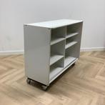 Tweedehands verrijdbare schoolkast vv 4 legborden  98x120x45, Huis en Inrichting, Kasten | Overige, Gebruikt