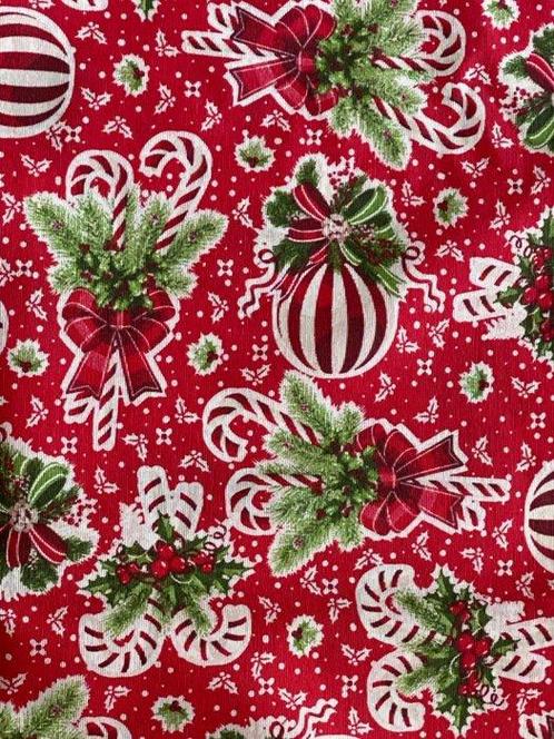 tessuto tradizionale natalizio - Textile - 280 cm - 245 cm, Antiek en Kunst, Antiek | Tapijten, Tafelkleden en Textiel