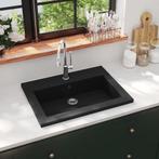 vidaXL Lavabo en granit 600 x 450 x 120 mm Noir, Bricolage & Construction, Verzenden, Neuf