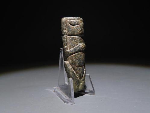 Maya Steen Figuur. 300-600 na Christus. 5,4 cm hoog. Spaanse, Verzamelen, Mineralen en Fossielen