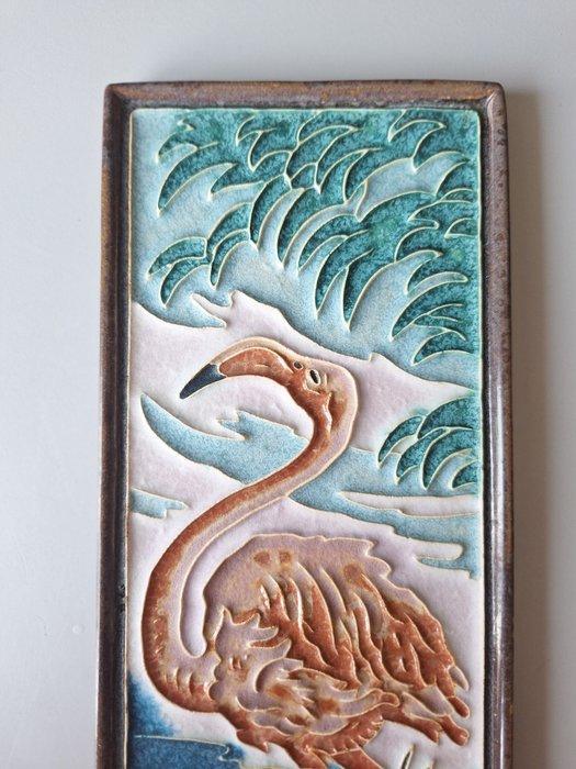 Tegel - Flamingo - Porceleyne Fles - L.E.F. Bodart -, Antiek en Kunst, Kunst | Designobjecten