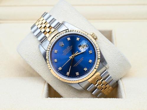 Rolex Datejust Ref. 16233 Year 1990 (Box & Papers), Handtassen en Accessoires, Horloges | Heren, Goud, Zo goed als nieuw, Goud