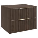 Wastafelkast Rimini 60 cm - Walnoot Bruin - Badmeubel, Verzenden, Nieuw