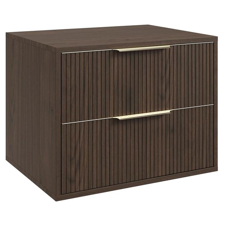 Wastafelkast Rimini 60 cm - Walnoot Bruin - Badmeubel, Huis en Inrichting, Badkamer | Badkamermeubels, Nieuw, Verzenden