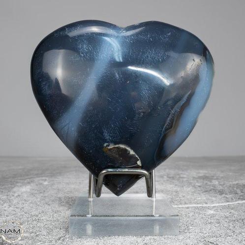 Agate naturelle rare Orca Flamme- 491.92 g, Verzamelen, Mineralen en Fossielen