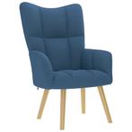 vidaXL Relaxstoel stof blauw, Huis en Inrichting, Fauteuils, Verzenden, Nieuw