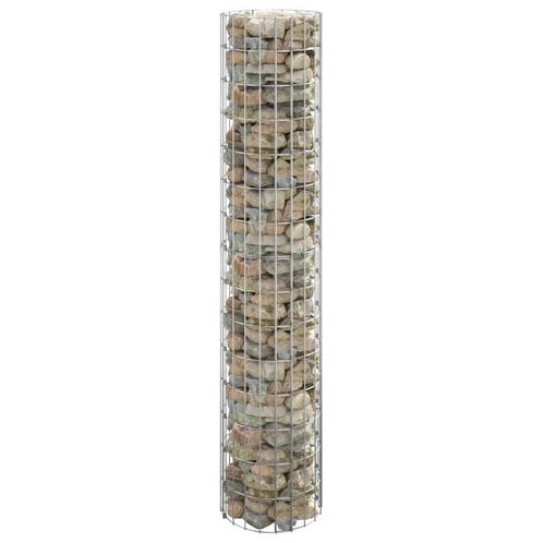 vidaXL Gabion paal rond Ø30x150 cm gegalvaniseerd staal, Tuin en Terras, Tuinhekken en Hekwerk, Nieuw, Verzenden