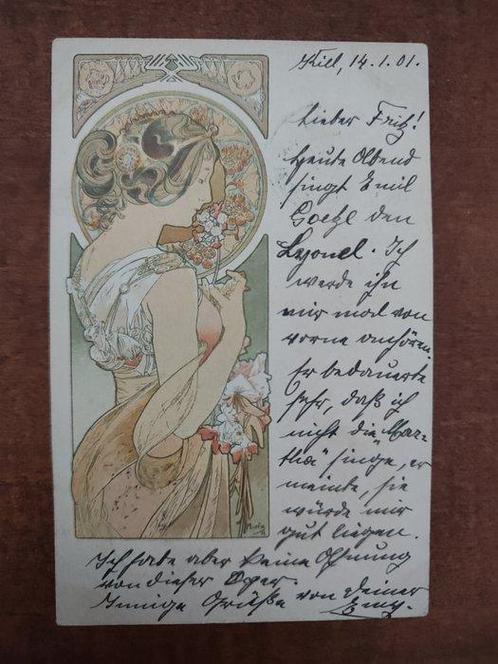 Fantasie, Alfons Mucha - Ansichtkaart - 1906-1906, Collections, Cartes postales | Étranger