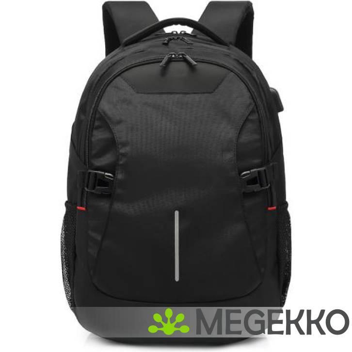 ACT Global rugzak 15,6 inch, zwart, met USB-laadpoort, Computers en Software, Laptoptassen, Nieuw, Verzenden