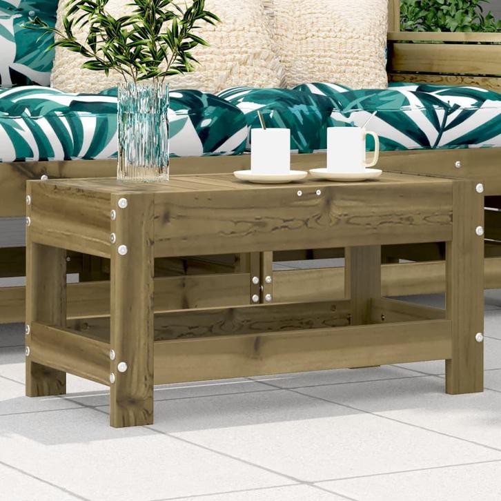 vidaXL Tuinvoetenbank 62x30x32 cm geïmpregneerd grenenhout, Tuin en Terras, Tuinsets en Loungesets, Nieuw, Verzenden