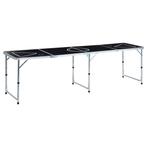 Bierpongtafel 240cm zwart | Retour Deal | 51% Korting, Tuin en Terras, Verzenden, Nieuw, Aluminium, Inklapbaar