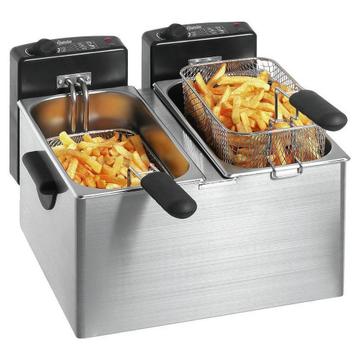 Friteuse | MINI III | Elektrisch | 4+4L | 60°C/190°C |, Verzenden