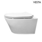 Hangtoilet Wiesbaden Vesta Diepspoel Wit ( incl. Flatline, Doe-het-zelf en Bouw, Sanitair, Ophalen of Verzenden, Nieuw, Overige typen