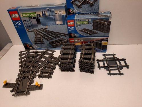 Lego Set - World City - Straight Rails 4515+ 4519 Crossing, Kinderen en Baby's, Speelgoed | Duplo en Lego