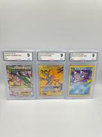 Pokémon - 3 Graded card - PIKACHU & ZEKROM GX & M RAYQUAZA