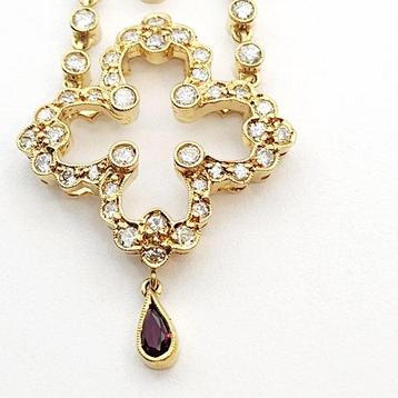 Collier ras du cou - 18 carats Or jaune - 0.80ct. tw.