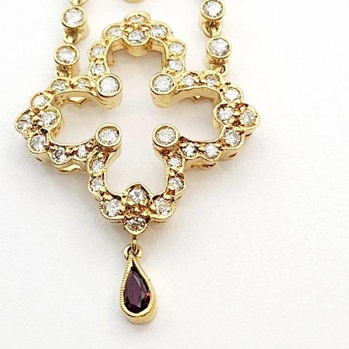 Collier ras du cou - 18 carats Or jaune - 0.80ct. tw., Handtassen en Accessoires, Antieke sieraden