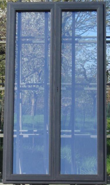 pvc terrasraam , chassis , raam 120 x 220 zwart ral 9005, Doe-het-zelf en Bouw, Raamkozijnen en Schuifdeuren, Inclusief glas, Nieuw