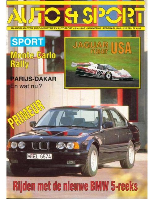 1988 AUTO & SPORT MAGAZINE FEBRUARI NEDERLANDS, Livres, Autos | Brochures & Magazines, Enlèvement ou Envoi