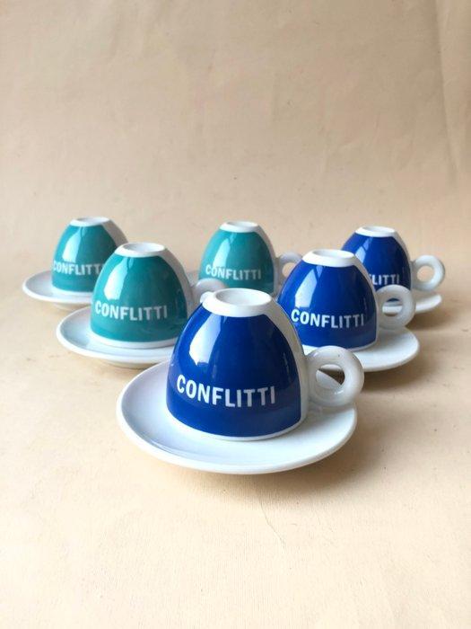 Illy IPA - Francesco Bonami - Koffieservies voor 6 (12) -, Antiek en Kunst, Antiek | Meubels | Tafels