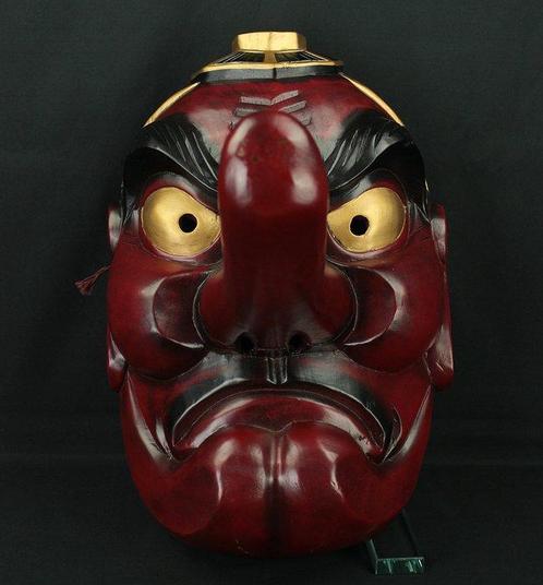 Mask - Bois - Masque en bois de Tengu de 45 cm, Antiek en Kunst, Antiek | Overige Antiek
