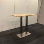 Sta-tafel met kolom poot 120x80 cm, NIEUW natuur eiken blad, Gebruikt