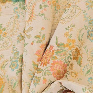 San Leucio stof - Veneziaans lampasso beige - Meubelstof -
