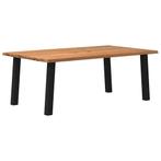 vidaXL Eettafel rechthoekig 200x120x74 cm massief eikenhout, Huis en Inrichting, Tafels | Eettafels, Verzenden, Nieuw