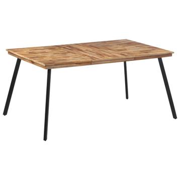 vidaXL Eettafel 169x98,5x76 cm massief teakhout, Maison & Meubles, Tables | Tables à manger, Verzenden