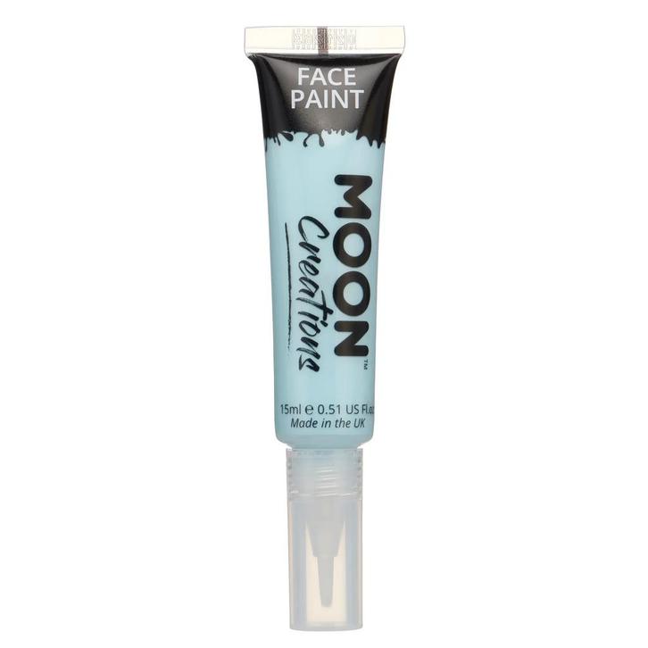 Moon Creations Face Paint with Brush Applicator Light Blue 1, Hobby en Vrije tijd, Feestartikelen, Nieuw, Verzenden