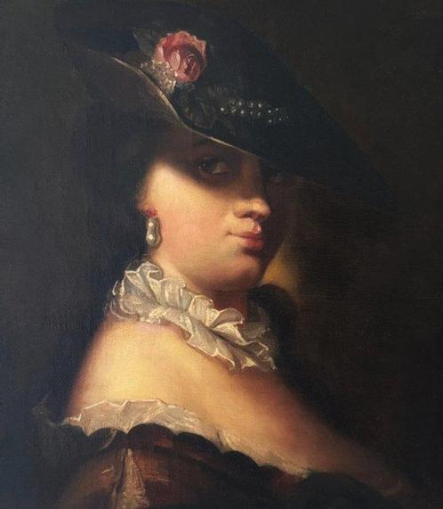 François Boucher (1703-1770), Manne - Head and shoulders, Antiek en Kunst, Kunst | Schilderijen | Klassiek